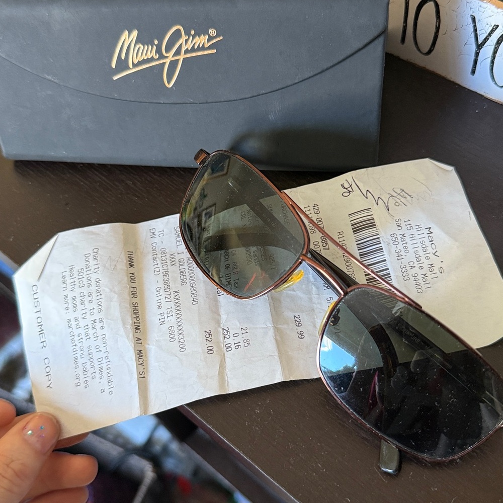 Maui Jim Brown Aviator Sunglasses - Picture 2 of 10